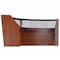 Linea Italia Curved Reception Desk 2 Units, Clear Panel, 124 inW x 49 inD, Cherry ZUC316 - alternate 5